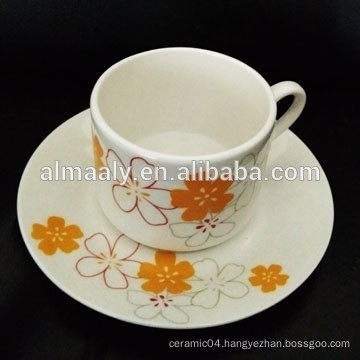 porcelain coffee set round edge